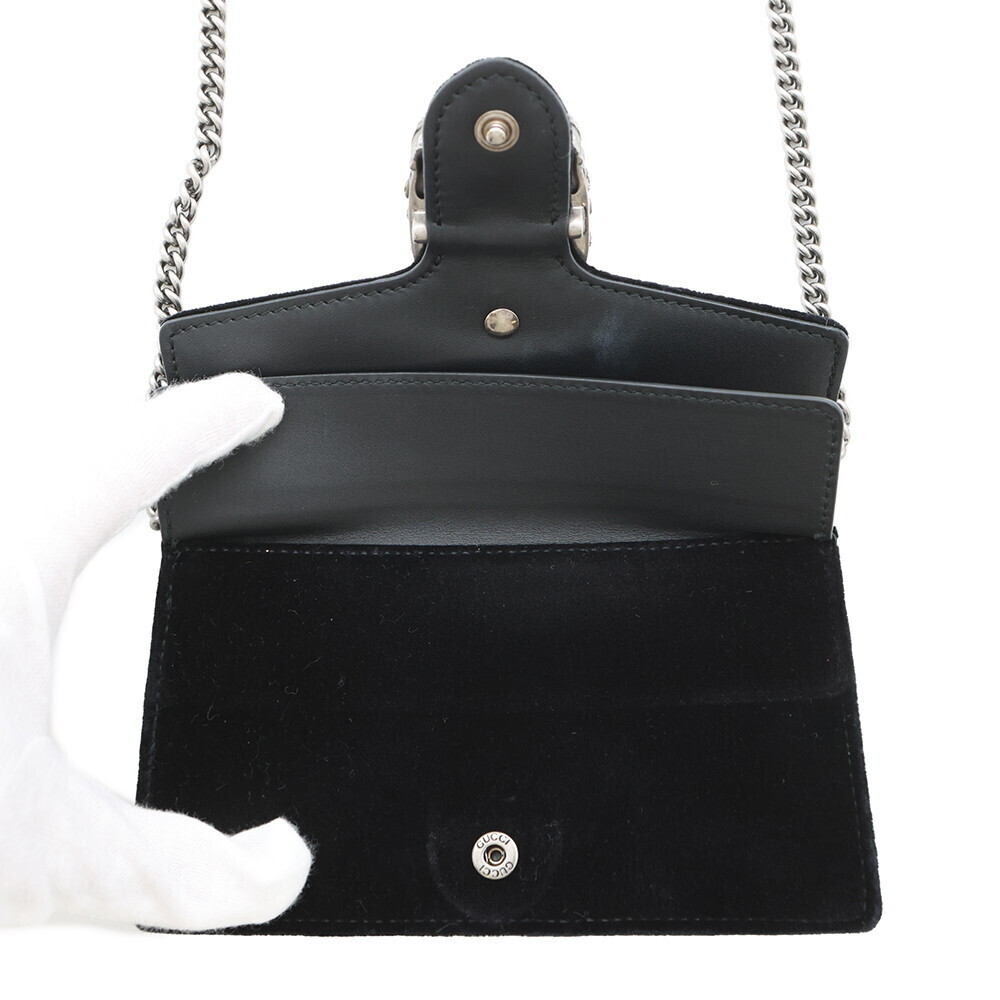 Gucci Dionysus Super Chain Shoulder Bag Velvet Black - Picture 5 of 11